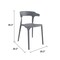 Cosco Novogratz Poolside Collection, Felix Stacking Dining Chairs, Indoor/Outdoor, Charcoal 2PK 87818CHC2E - alternate 4